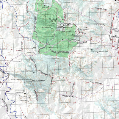 Getlost Map 9241 ALLORA Topographic Map V14d 1:75,000 QLD Preview 3