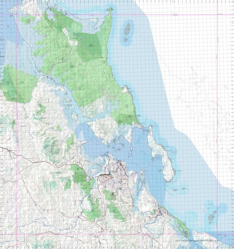 Getlost Map 9150 GLADSTONE Topographic Map V14d 1:75,000 QLD Preview 1