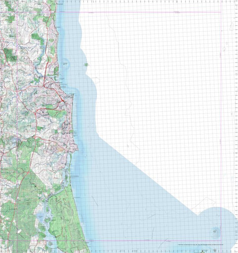Getlost Map 9544 CALOUNDRA Topographic Map V14d 1:75,000 QLD Preview 1
