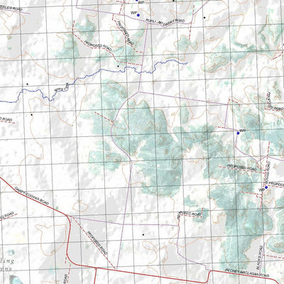 Getlost Map 9243 OAKEY Topographic Map V14d 1:75,000 QLD Preview 2