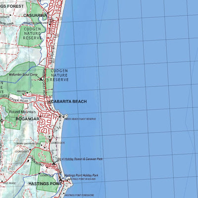 Getlost Map 9641 TWEED HEADS Topographic Map V14d 1:75,000 NSW Preview 3