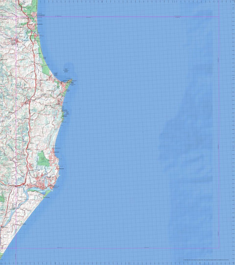 Getlost Map 9640 BALLINA Topographic Map V14d 1:75,000 NSW Preview 1