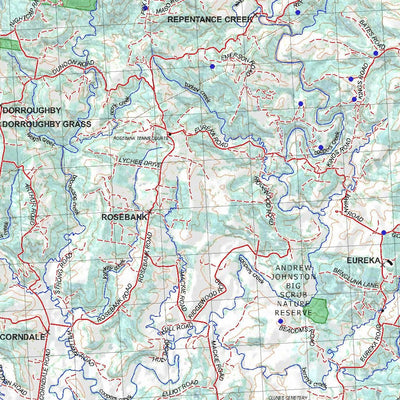 Getlost Map 9540 LISMORE Topographic Map V14d 1:75,000 NSW Preview 3