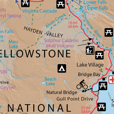 Yellowstone National Park Map - NPS Map - Drive Yellowstone Preview 2