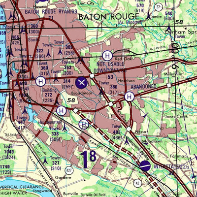 Baton Rouge, 1982, 2nd edition of JOG Air NH-15-6 at 250000 scale Preview 2