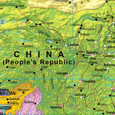 XYZ World Political 1:30m iMap - 2021 Edition Preview 3