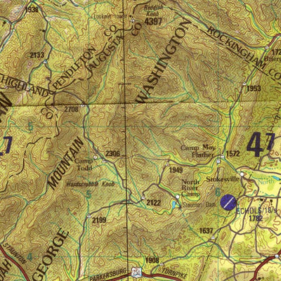 Charlottesville, 1988, 2nd edition of JOG Air NJ-17-6 at 250000 scale Preview 2