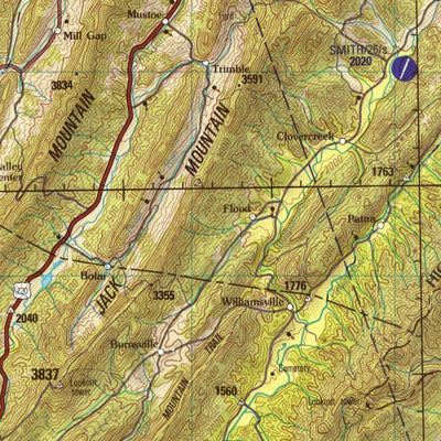 Charlottesville, 1988, 2nd edition of JOG Air NJ-17-6 at 250000 scale Preview 3