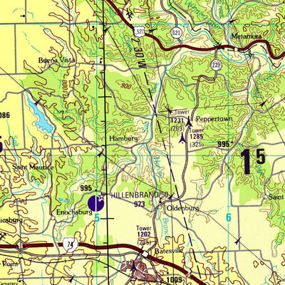 Cincinnati, 1989, 4th edition of JOG Air NJ-16-3 at 250000 scale Preview 2