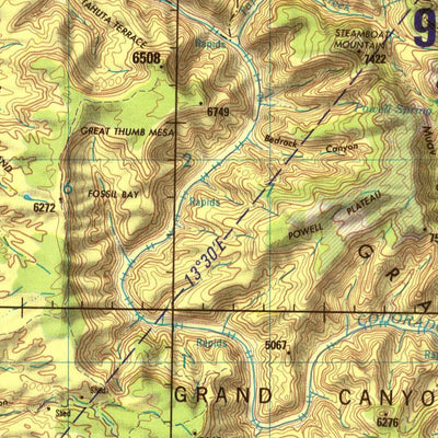 Grand Canyon, 1988, 3rd edition of JOG Air NJ-12-10 at 250000 scale Preview 3