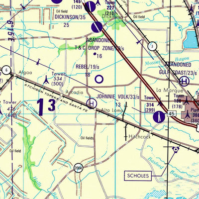 Houston, 1981, 4th edition of JOG Air NH-15-7 at 250000 scale Preview 2