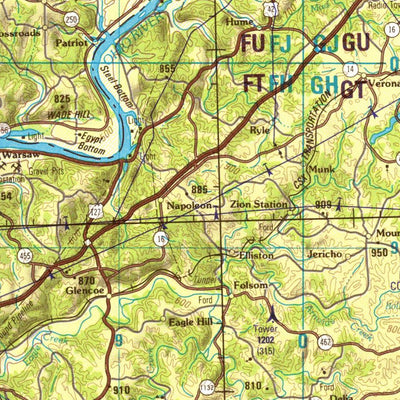 Louisville, 1990, 4th edition of JOG Air NJ-16-6 at 250000 scale Preview 3