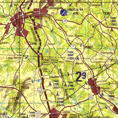 Charlotte, 1996, 4th edition of JOG Air NI-17-2 at 250000 scale Preview 2