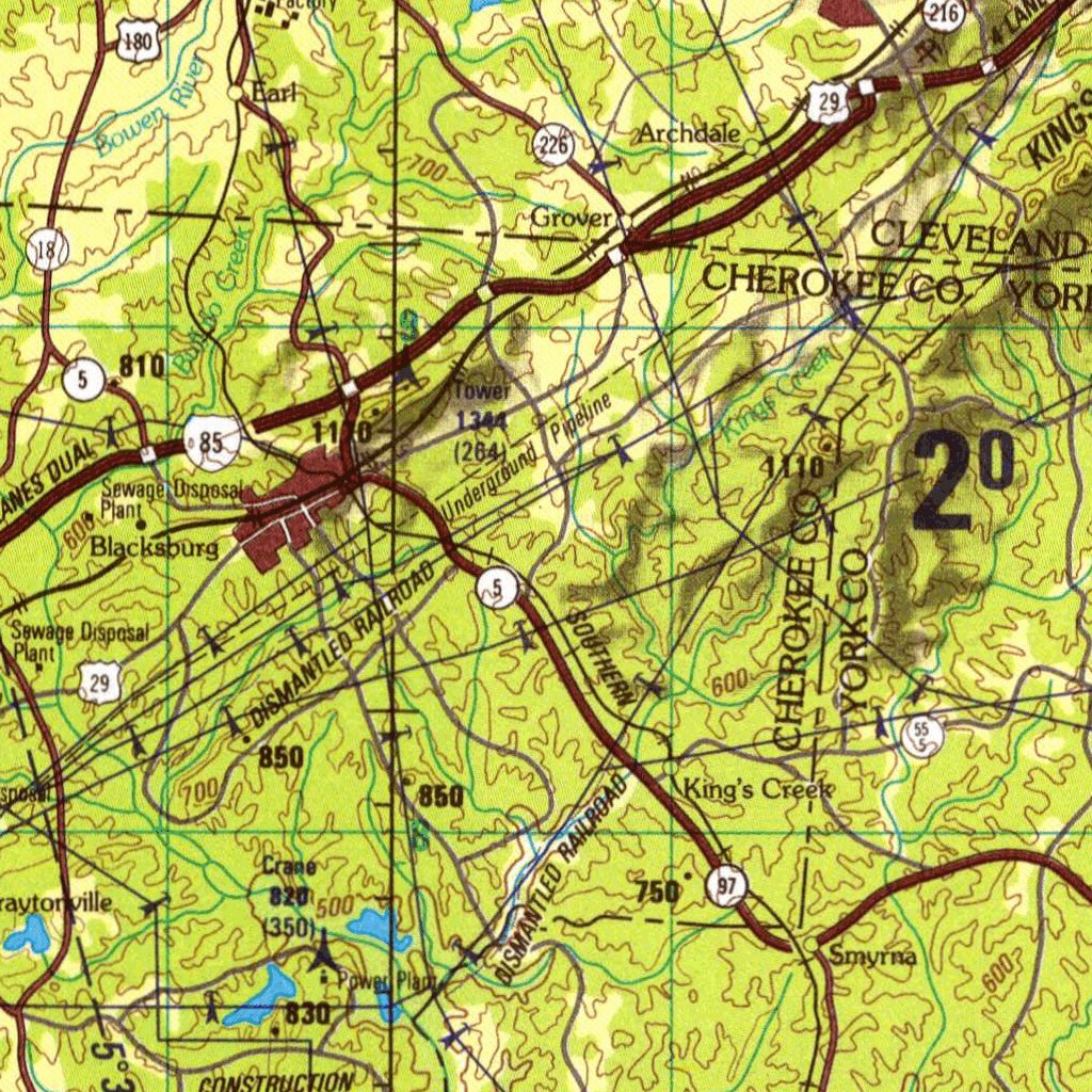 Charlotte, 1996, 4th edition of JOG Air NI-17-2 at 250000 scale