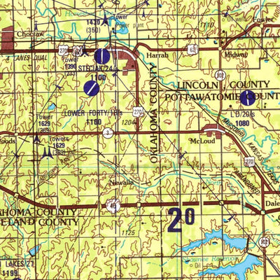 Oklahoma City, 1991, 5th edition of JOG Air NI-14-3 at 250000 scale Preview 2