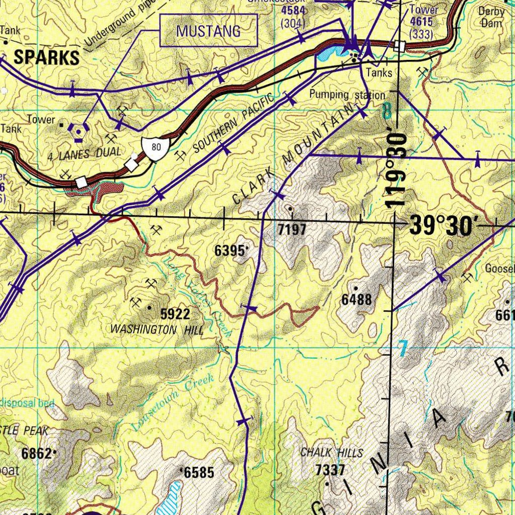 Reno, 2000, 3rd edition of JOG Air NJ-11-1 at 250000 scale Map by