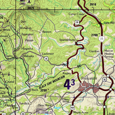 Bluefield, 1989, 3rd edition of JOG Air NJ-17-8 at 250000 scale Preview 2