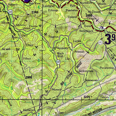 Bluefield, 1989, 3rd edition of JOG Air NJ-17-8 at 250000 scale Preview 3