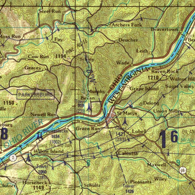 Clarksburg, 1990, 4th edition of JOG Air NJ-17-2 at 250000 scale Preview 2