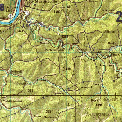 Clarksburg, 1990, 4th edition of JOG Air NJ-17-2 at 250000 scale Preview 3