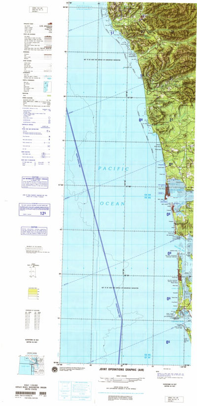 Copalis Beach, 1986, 1st edition of JOG Air NL-10-1,4 at 250000 scale Preview 1