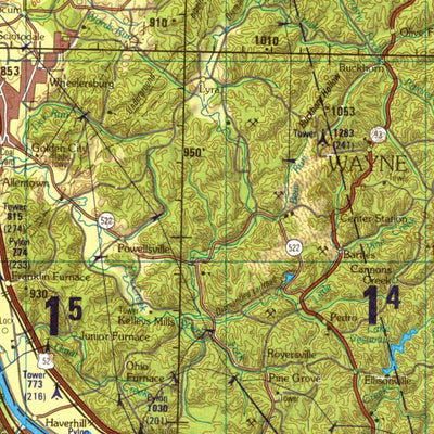 Huntington, 1989, 4th edition of JOG Air NJ-17-4 at 250000 scale Preview 3