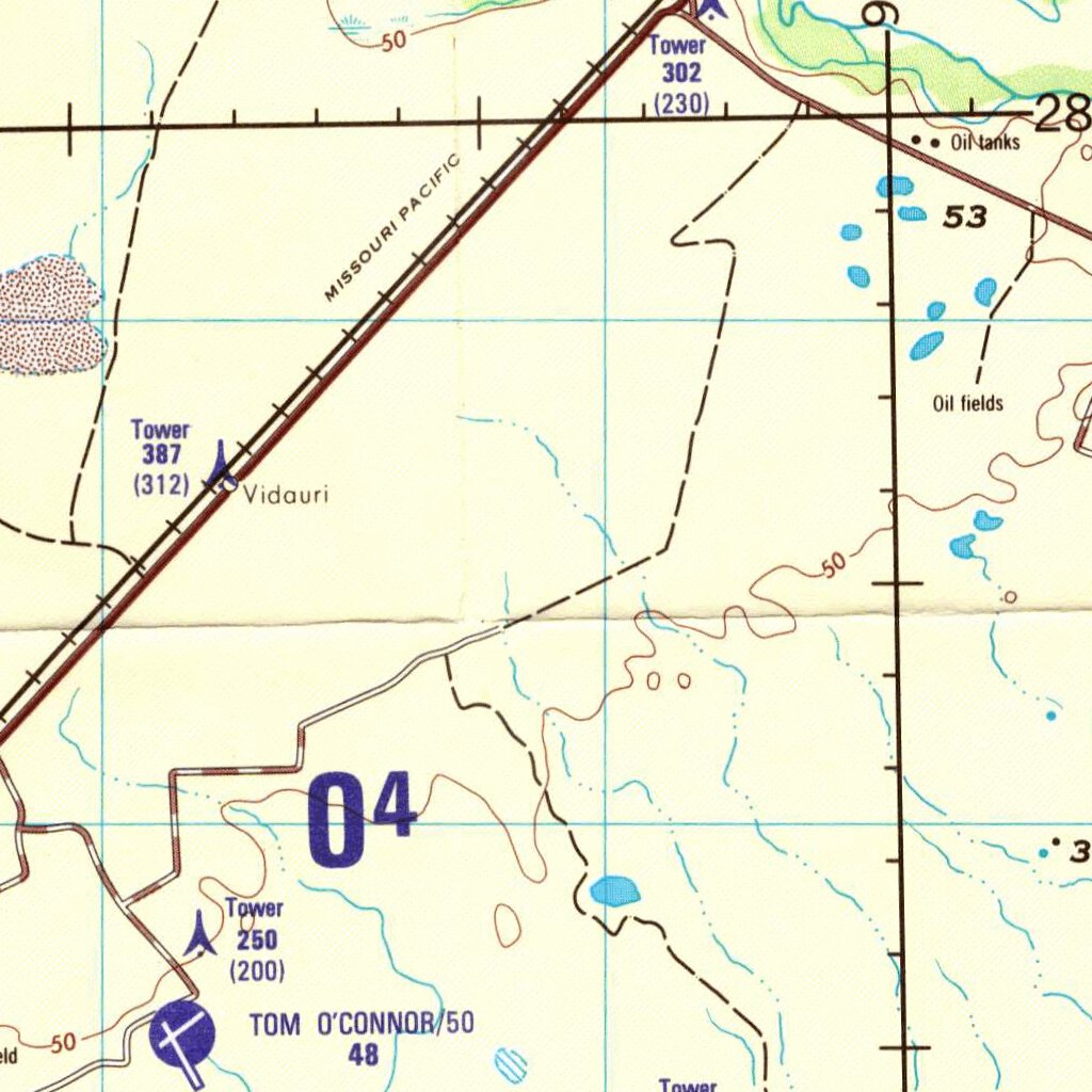 Beeville, 1981, 2nd edition of JOG Air NH-14-12 at 250000 scale