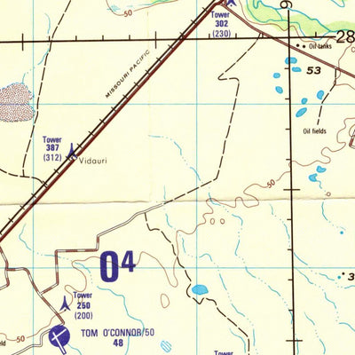 Beeville, 1981, 2nd edition of JOG Air NH-14-12 at 250000 scale Preview 2