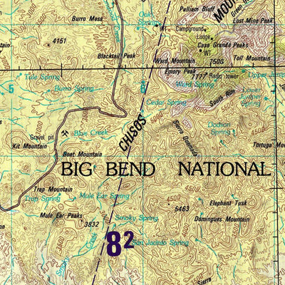 Emory Peak, 1987, 3rd edition of JOG Air NH-13-9 at 250000 scale Preview 3