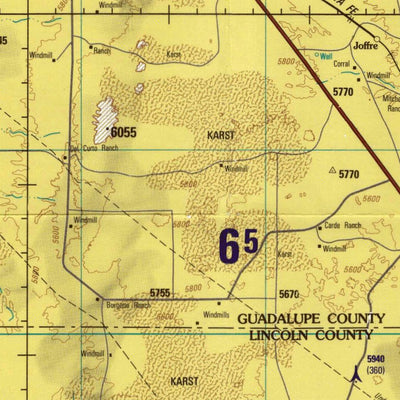 Fort Sumner, 1989, 3rd edition of JOG Air NI-13-5 at 250000 scale Preview 2