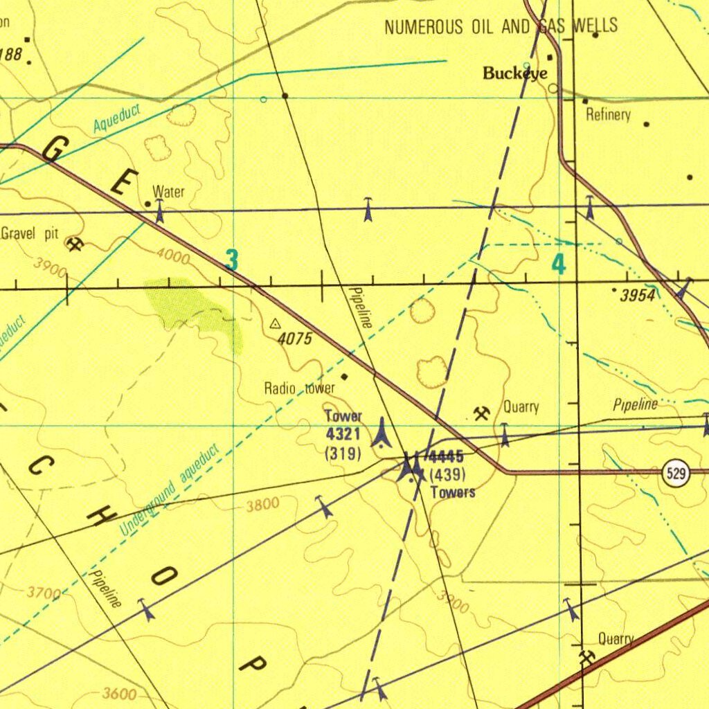 Hobbs, 1987, 4th edition of JOG Air NI-13-12 at 250000 scale Map
