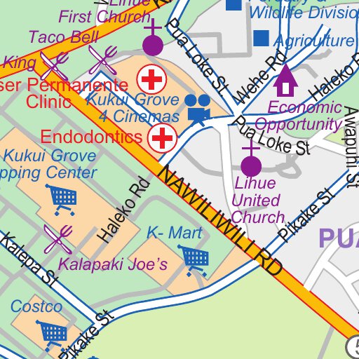 Lihue 1:22,000 - ITMB Map by ITMB Publishing Ltd. | Avenza Maps