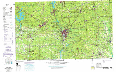 Phenix City, 1989, 3rd edition of JOG Air NI-16-12 at 250000 scale Preview 1