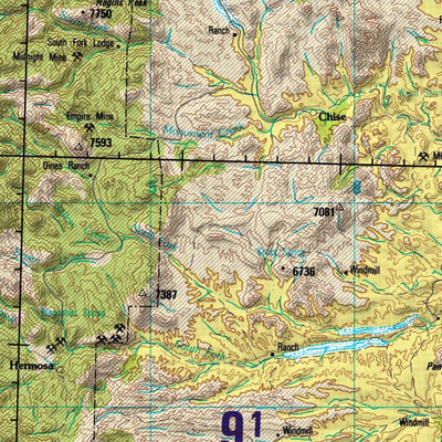 Tularosa, 1993, 6th edition of JOG Air NI-13-7 at 250000 scale Preview 3