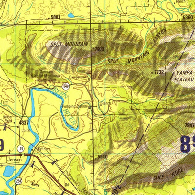 Vernal, 1989, 1st edition of JOG Air NK-12-12 at 250000 scale Preview 2