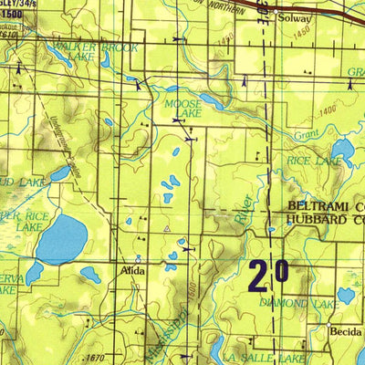 Bemidji, 1981, 1st edition of JOG Air NL-15-1 at 250000 scale Preview 2