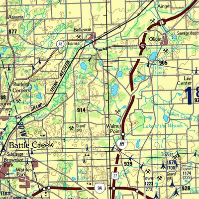 Grand Rapids, 1990, 2nd edition of JOG Air NK-16-6 at 250000 scale Preview 2