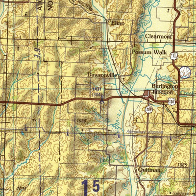 Nebraska City, 1982, 1st edition of JOG Air NK-15-10 at 250000 scale Preview 2