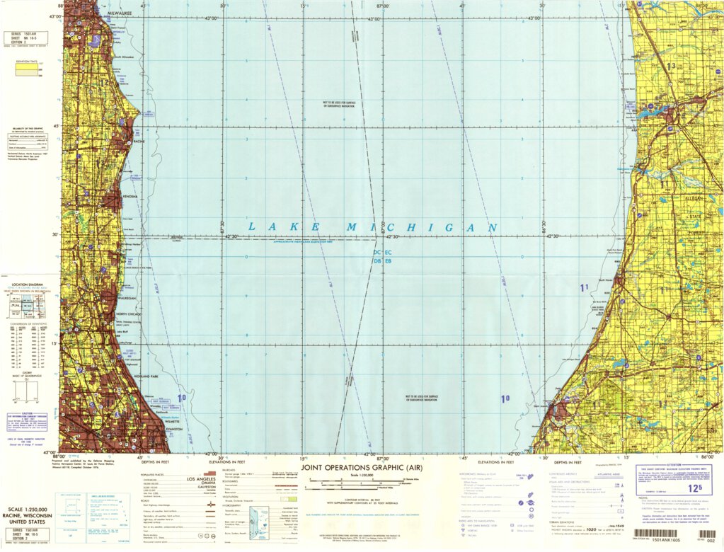 Cnh Racine Map Racine, 1981, 2nd edition of JOG Air NK-16-5 at 250000 scale Map by ...