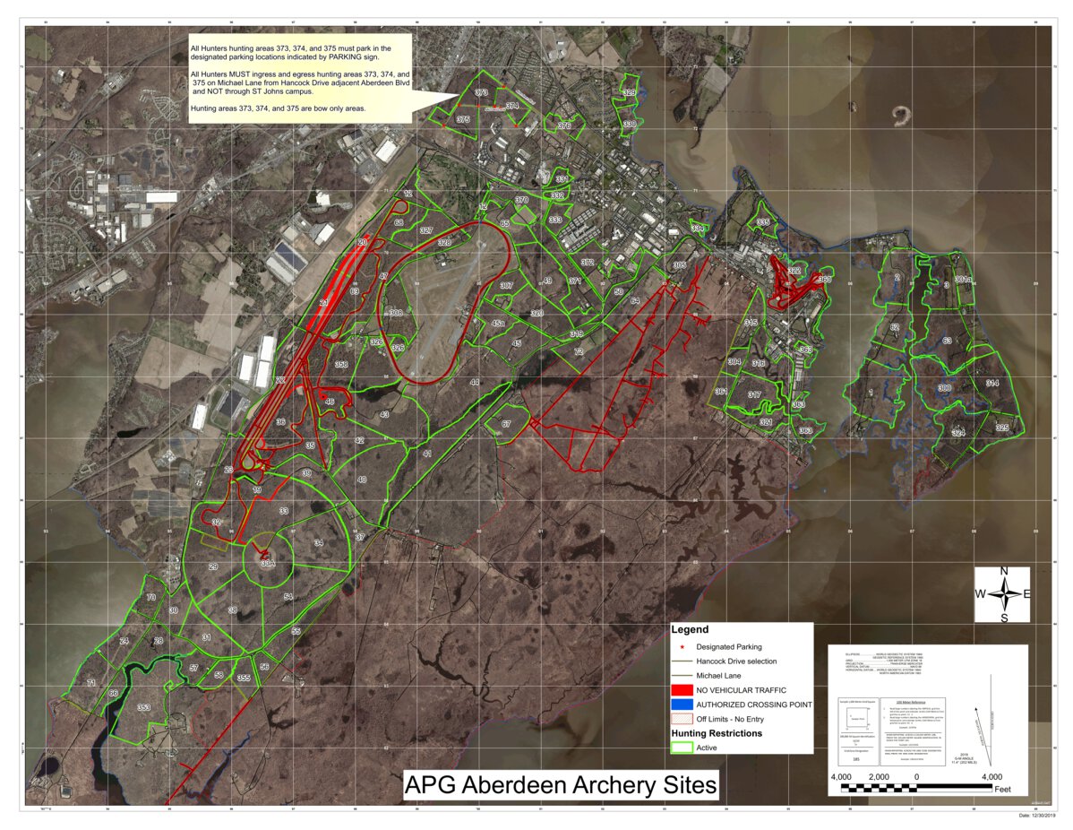 Aberdeen Proving Ground Archery Sites Map by iSportsman | Avenza Maps
