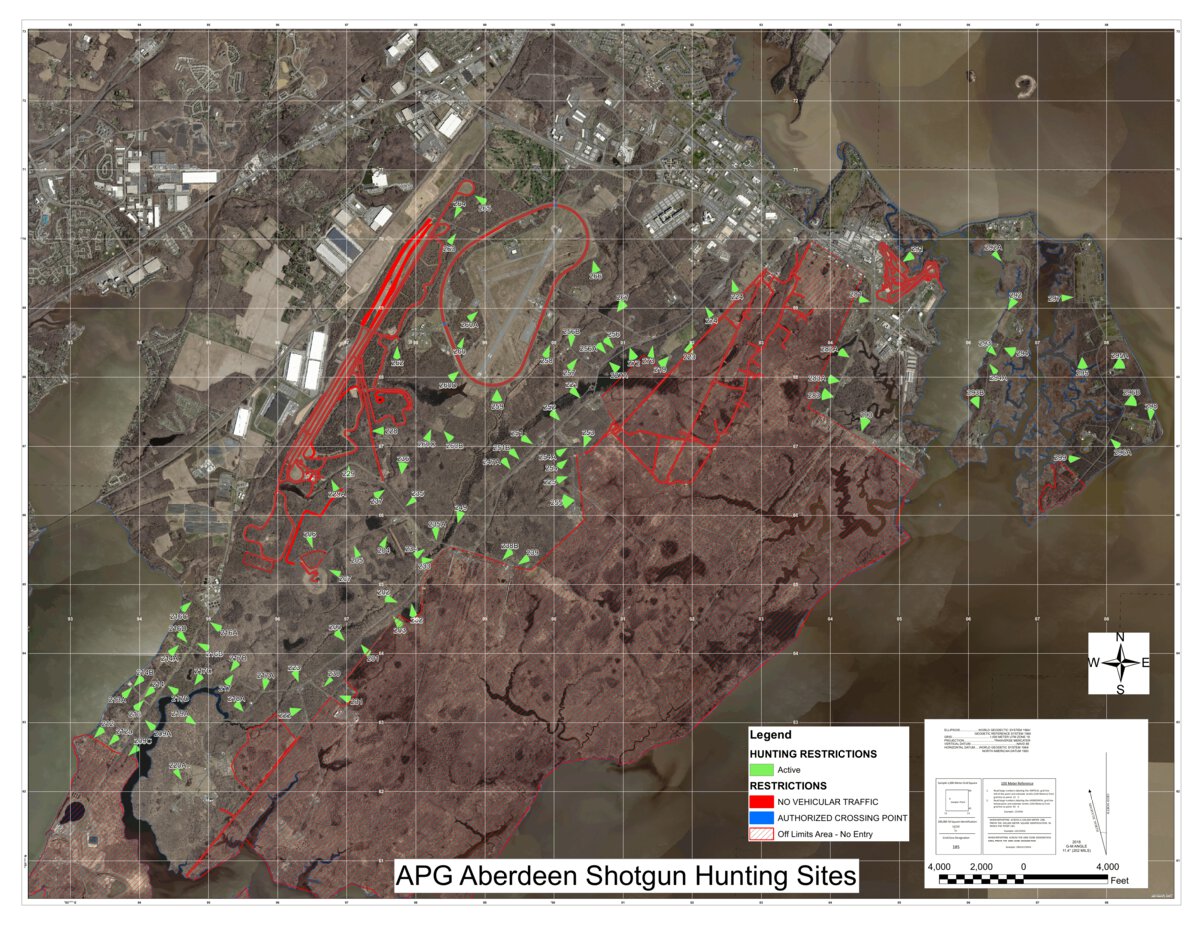 Aberdeen Proving Ground Shotgun Hunting Sites Map by iSportsman ...