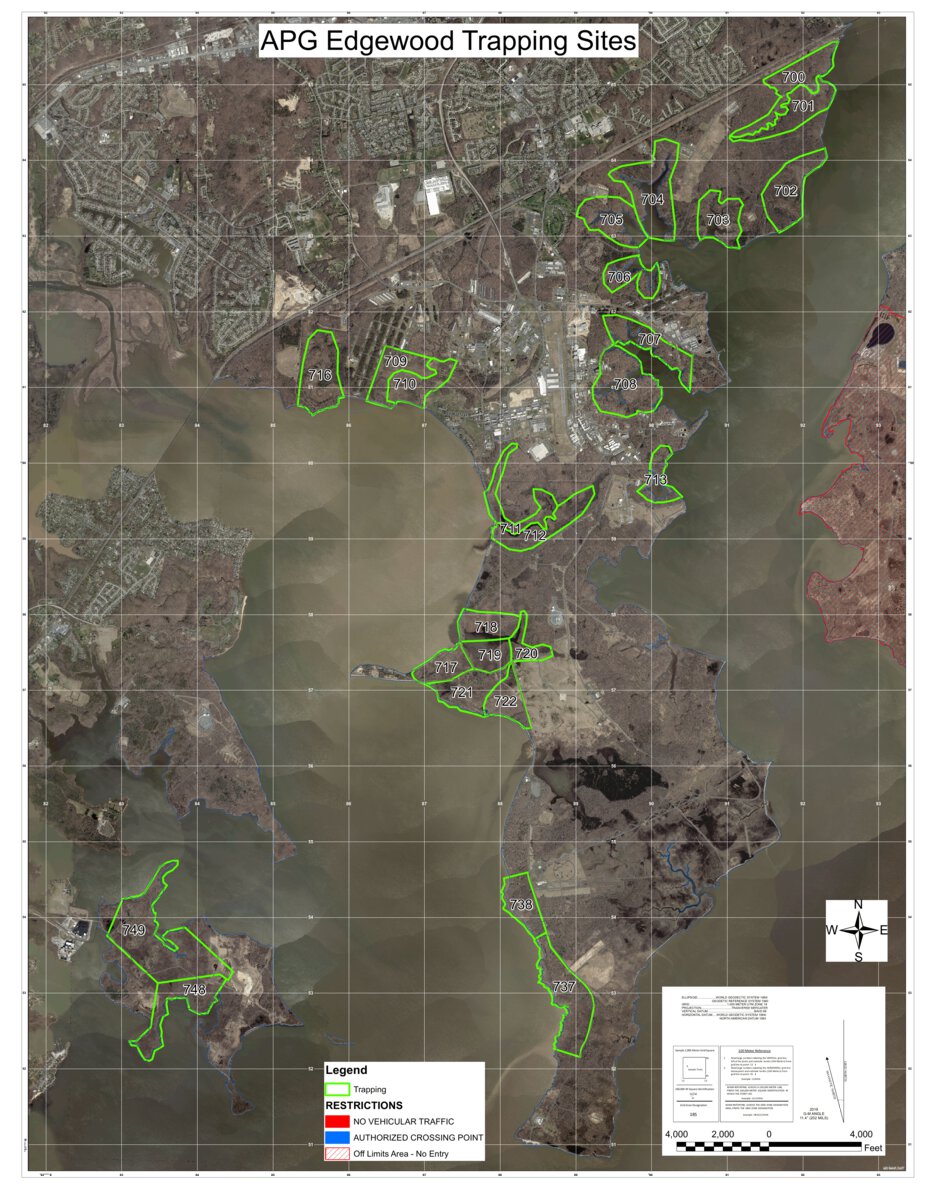 APG Edgewood Trapping Sites Map by iSportsman | Avenza Maps