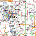 Arkansas Atlas & Gazetteer Oveview Map Preview 2