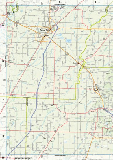 Arkansas Atlas & Gazetteer Page 38 Preview 1