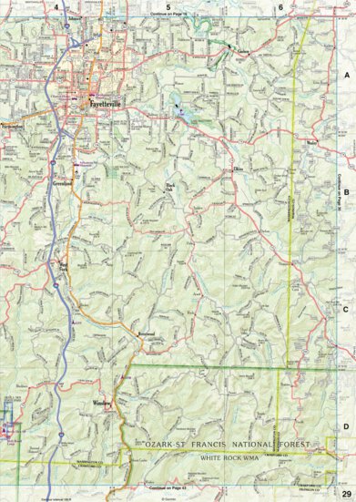 Arkansas Atlas & Gazetteer Page 29 Preview 1