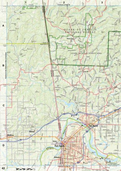 Arkansas Atlas & Gazetteer Page 42 Preview 1