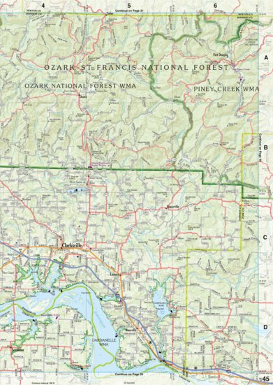 Arkansas Atlas & Gazetteer Page 45 Preview 1