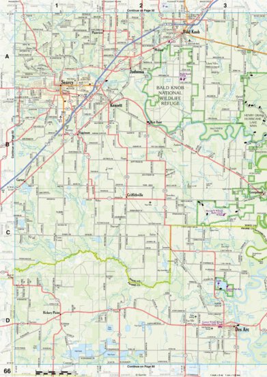 Arkansas Atlas & Gazetteer Page 66 Preview 1