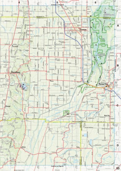 Arkansas Atlas & Gazetteer Page 53 Preview 1