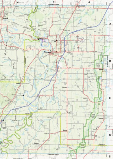 Arkansas Atlas & Gazetteer Page 51 Preview 1